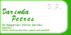 darinka petres business card